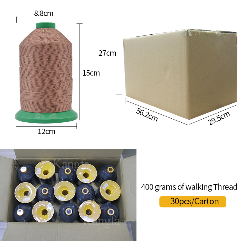 16Plys Non Wax Polyester Material Braided Sewing Thread for Women's Shoes UV Resistance