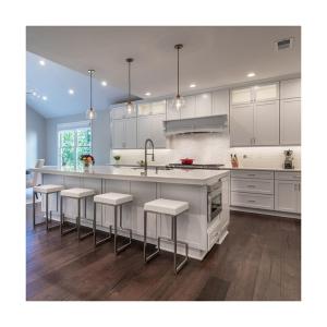 Quality Storage Mdf Lacquer Kitchen Cabinet with PVC Membrane Door Panel Surface Treatment wholesale