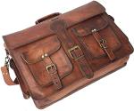 400g 14 Inch Vintage Handmade Leather Messenger Bag For Laptop Briefcase