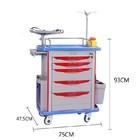 190CM Anesthesia Medical Cart Trolley On Wheels ABS Plastic