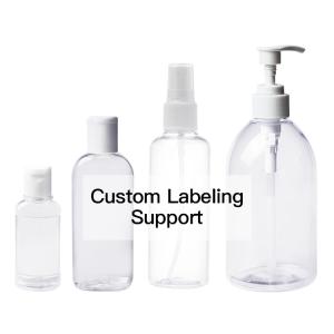 China 60ml Flip Cap Small Sanitizer Bottles / Clear Hand Sanitizer Bottles on sale