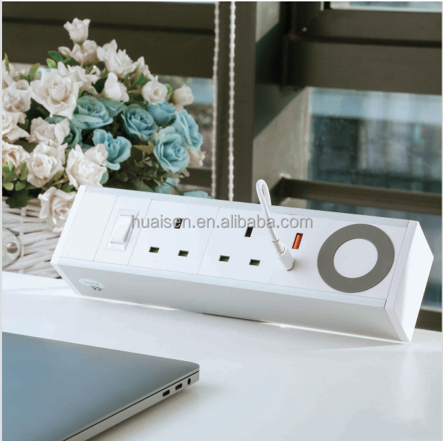 Removable Table Mount Power Strip USB Socket Desk Clamp Power Strip Usb C