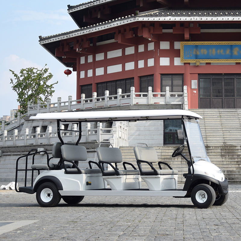 8 Seats Electric Golf Cart 13.7mph Speed Standing Postion of Tail Caddie Equipped for Passenger Transport