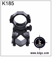 Hunting Black 11mm to 20mm Conversion Adapter Mount with Knurled Thumb Nut Connector