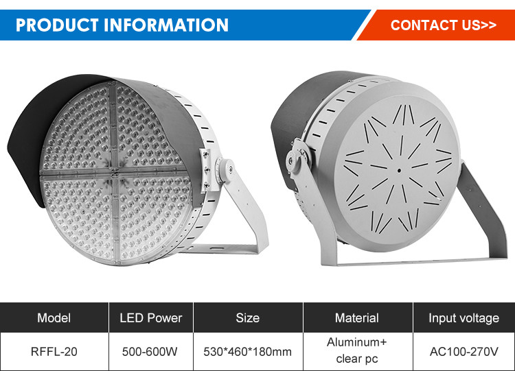 IP66 LED Arena Floodlights 500W 600W LED Stadium Light SMD2835/3030