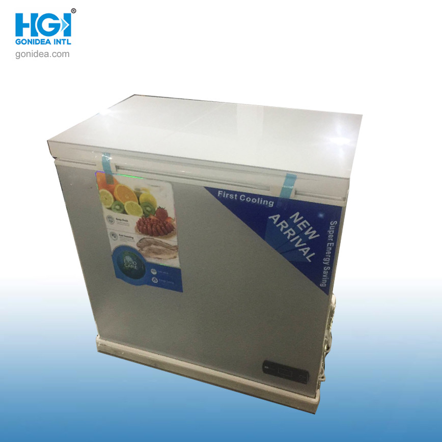 230L Energy Saving Manual Defrost Freezer With Sliding Glass Door