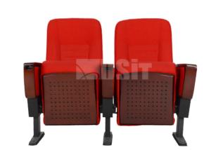 Quality Luxurious Theater Padded Church Chairs With Folded Tablet / Solid Wood Armrest wholesale
