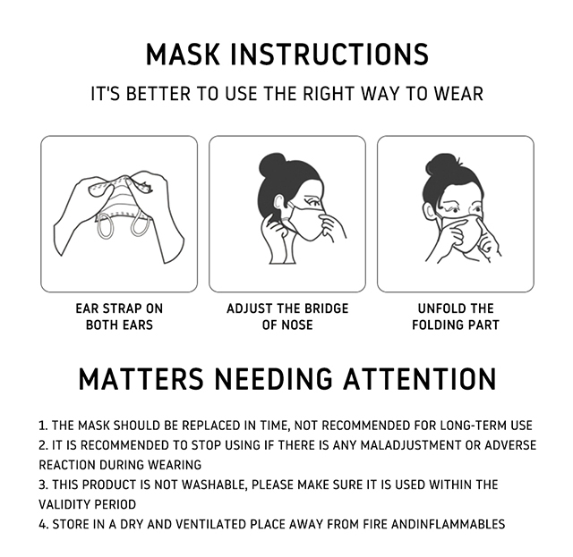KN95 ffp2 approval facial nose disposable face mask anti dust respirator wholesale in china