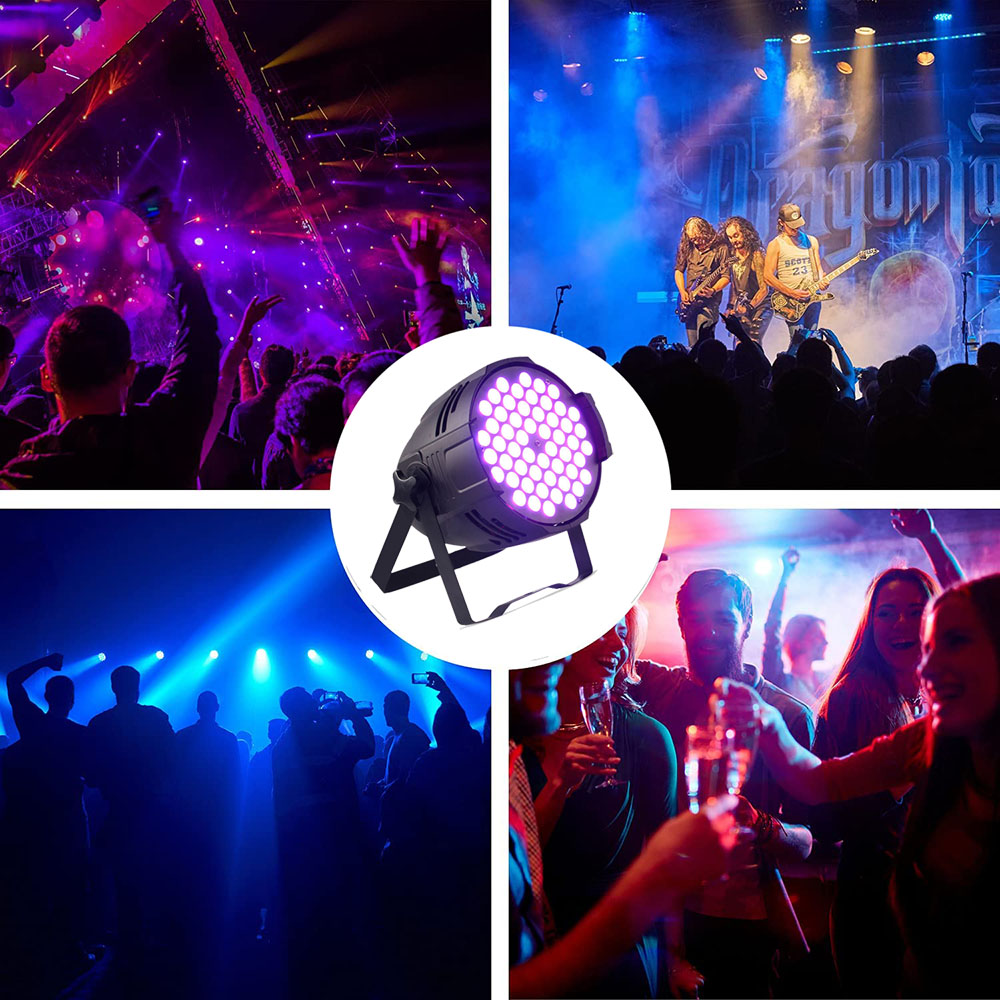 Aluminum Plywood 54psc LED PAR Light RGBW 18W For DJ Bar Club