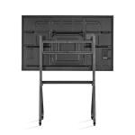 Mobile TV Rolling Floor Stand Lockable Wheels Trolley 55-86 Inch Interactive