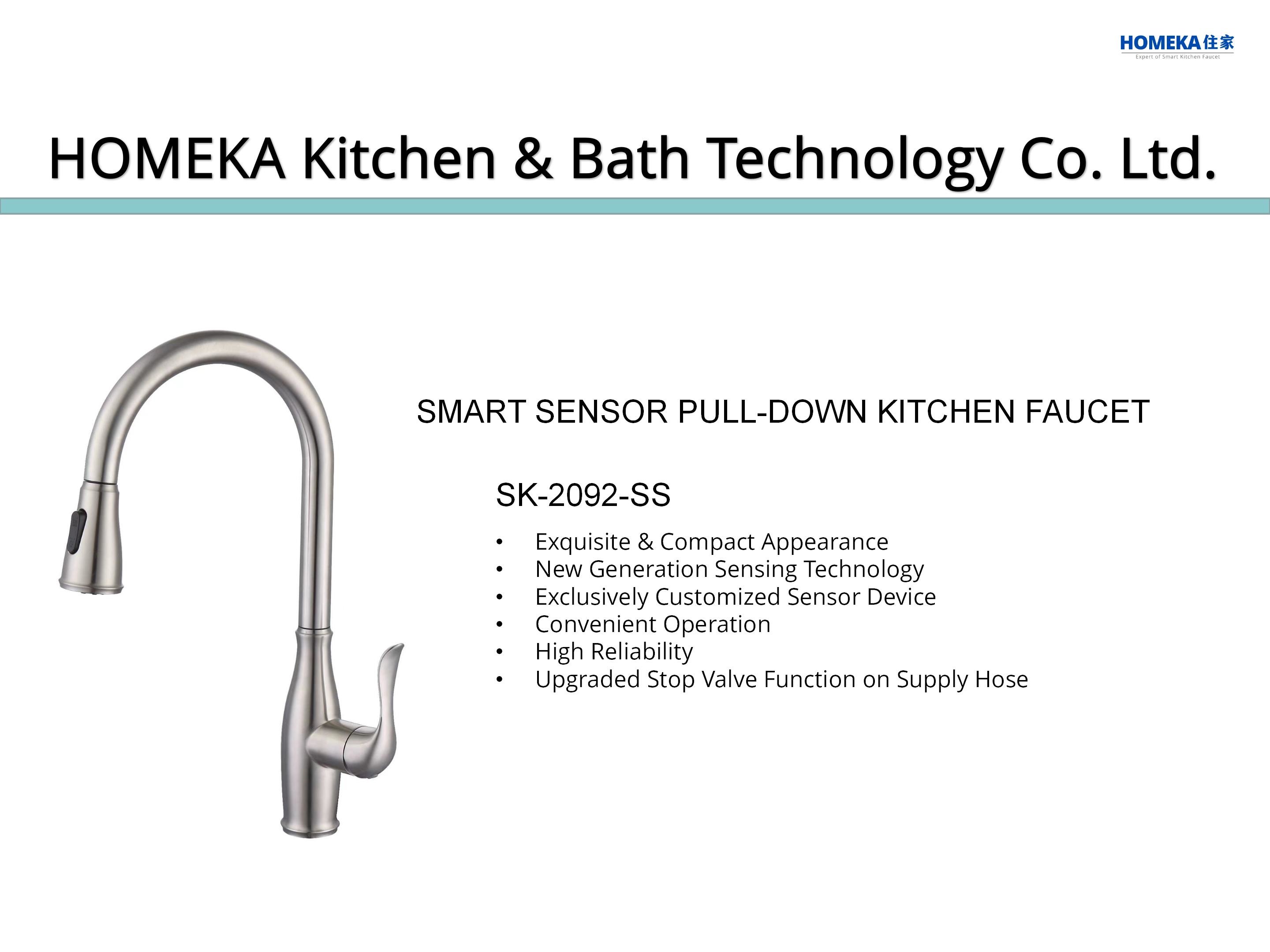 Touch Sensor Single Hole Single Handle Kitchen Faucet SUS304 Kitchen Sink Water Mixer