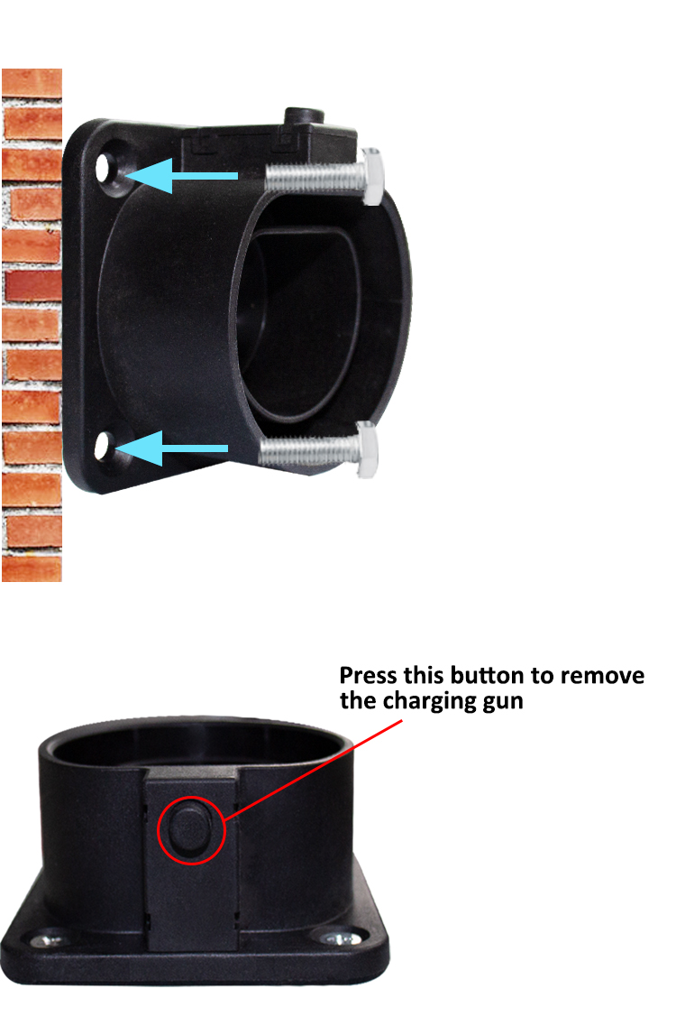 IP 65 Black KIWI Socket Outdoor Type 1 Electric Vehicle Car Charger CE EV Charger Adapter