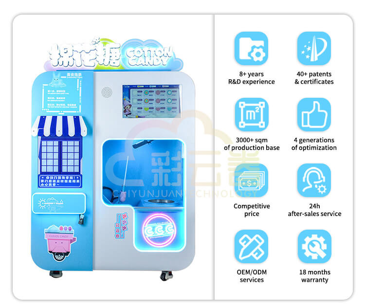 1.5-2 Minutes Cotton Candy Vending Machine For Events / Parties