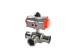 Welded Connection SS304 Pneumatic Actuated Ball Valve