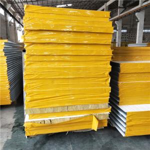 Quality 60m³ fireproof 50mm rock wool sandwich panel 2200x1150x50x0.326mm wholesale