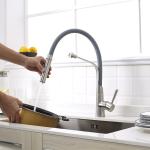 Unique Steel 304/316 Material Hot Cold Water Pull Out Kitchen Sink Faucet For US