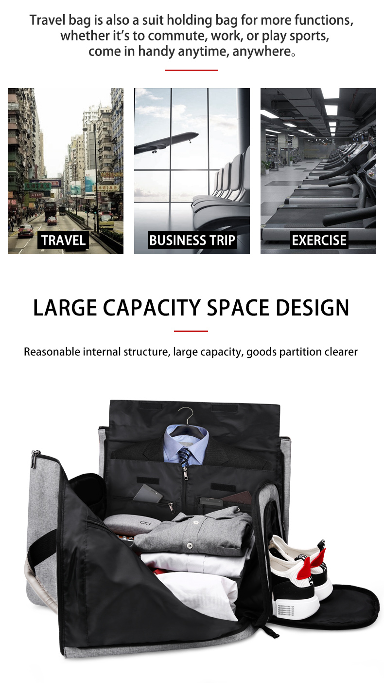 Comfortable Waterproof Folding Travel Duffle Bag Scratch Resistance