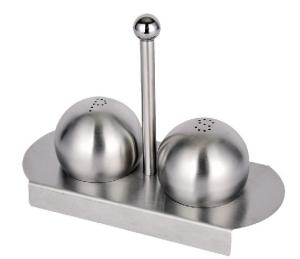 Quality Globular Condiment bottle set SHKT-9205,Glass and Stainless steel wholesale