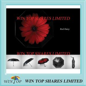 Quality Telescopic UV resistant red daisy air Umbrella wholesale