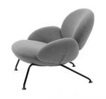 Modern design black legs fabric living room chair upholstered high back leisure
