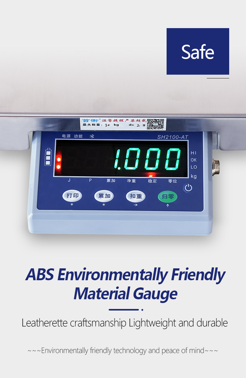SOHE ATJ 30kg Three Color Alarm Electronic Industrial Weighing Scales Platform Maximum Range