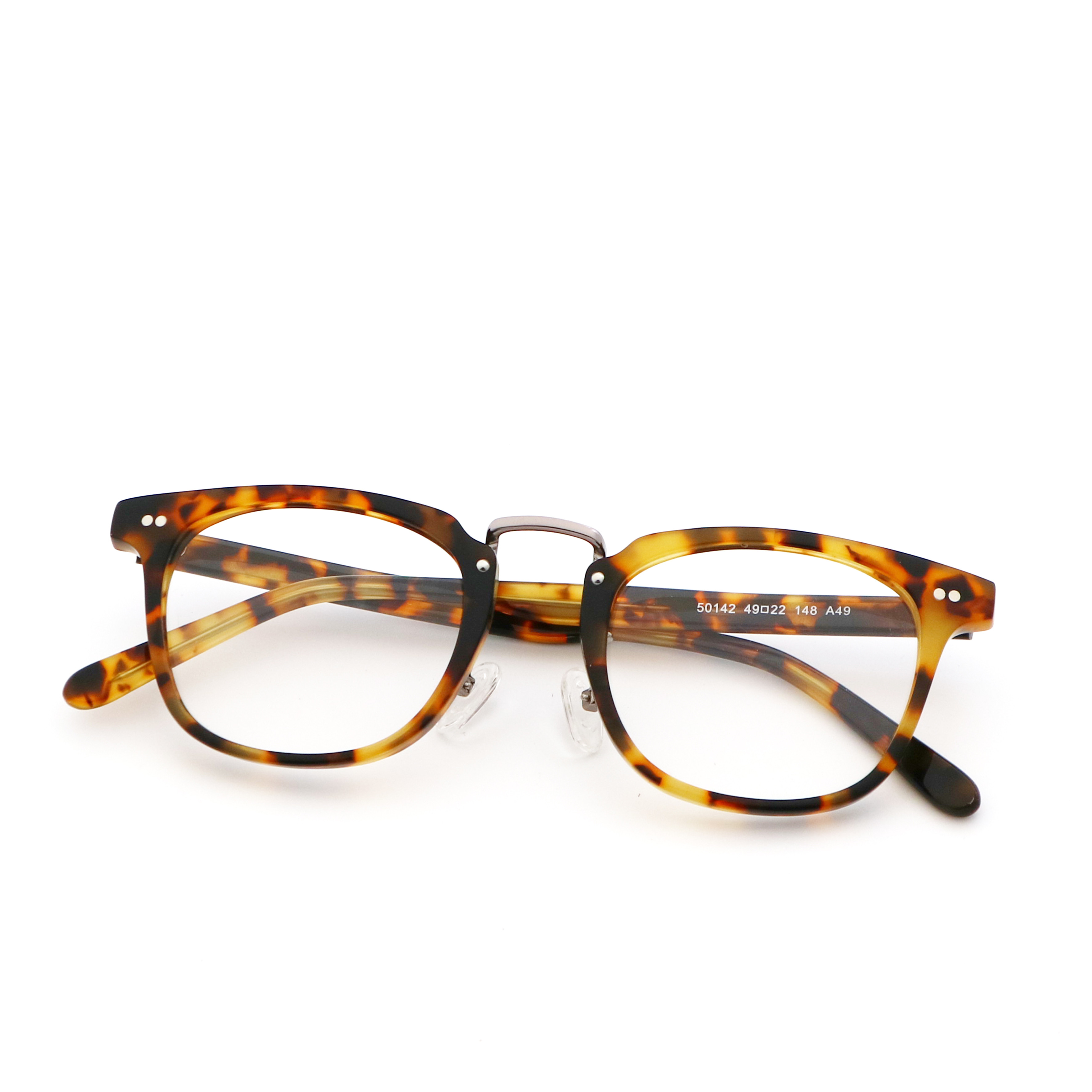 Full-rim Frame Enduro Wood Grain Acetate Optical Glasses Frame For Men And Women