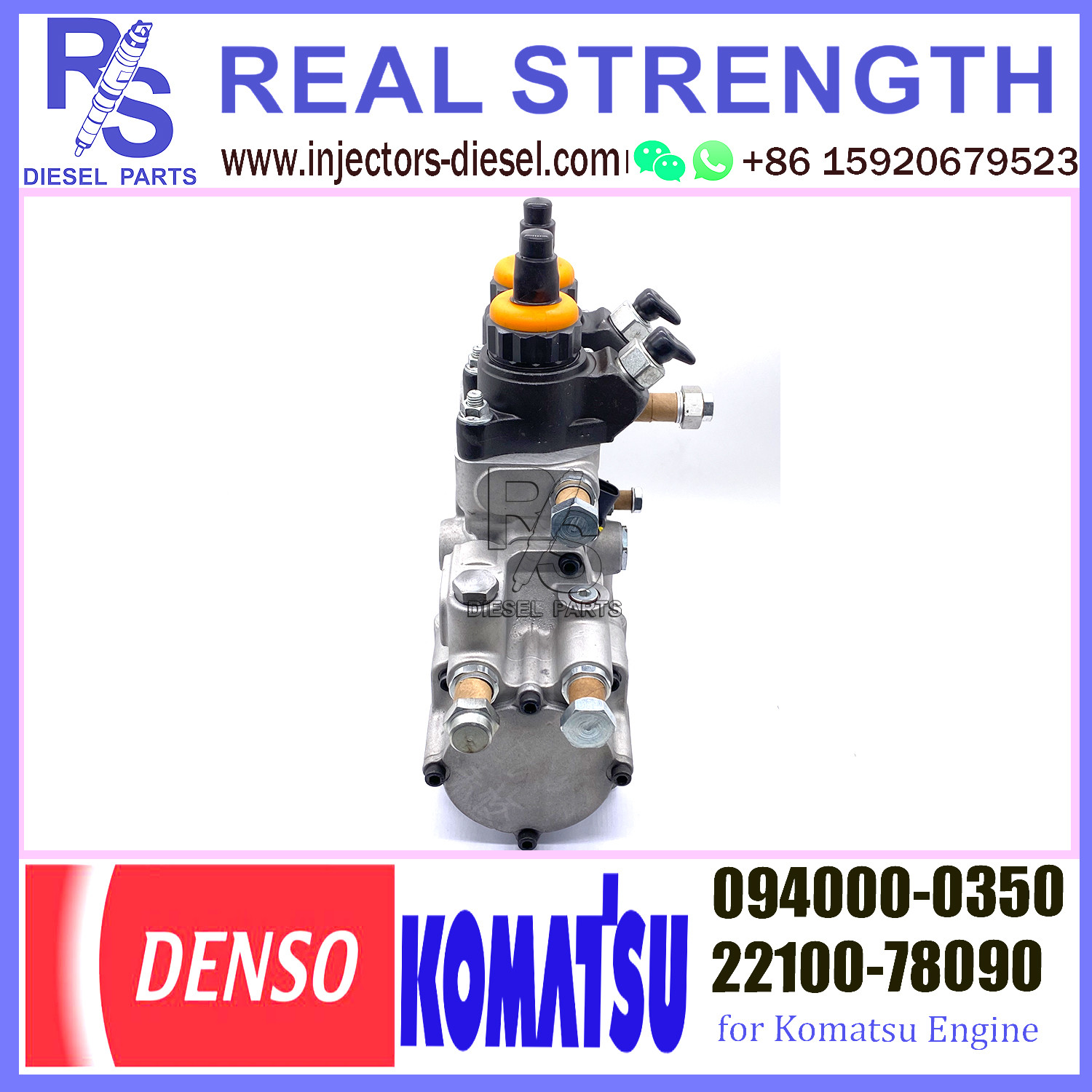 DENSO pump 094000-0350 22100-78090 Common Rail Diesel Pump 094000-0350 22100-78090 for Komatsu