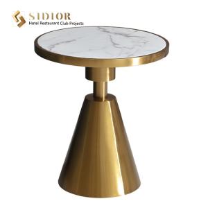 Quality Contemporary Small Marble Round Coffee Table Scratch Resistant 50cm wholesale