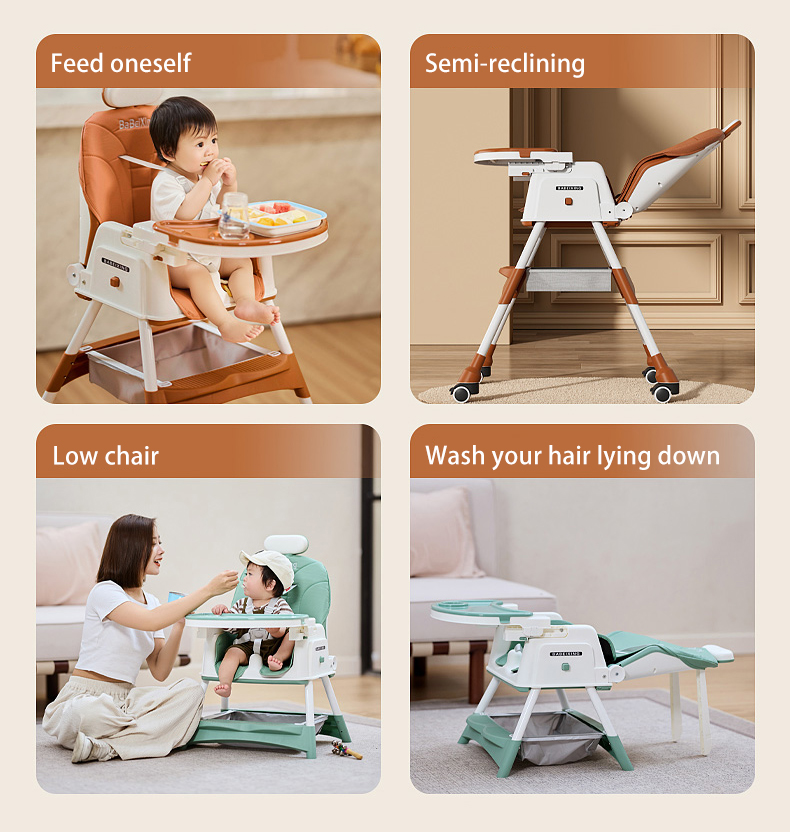 Multi Functional Portable Baby Dining Chair In Brown/Pink/Sky Blue/Green/Grey