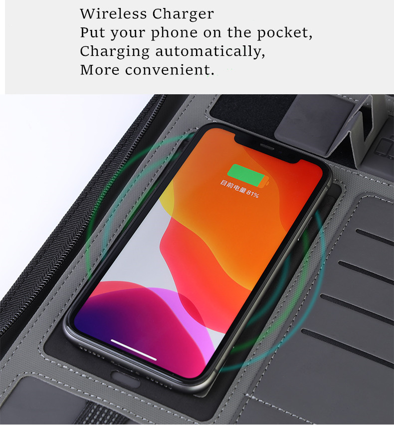 Multifunctional Waterproof Power Bank Notebook Portfolio Leather Material
