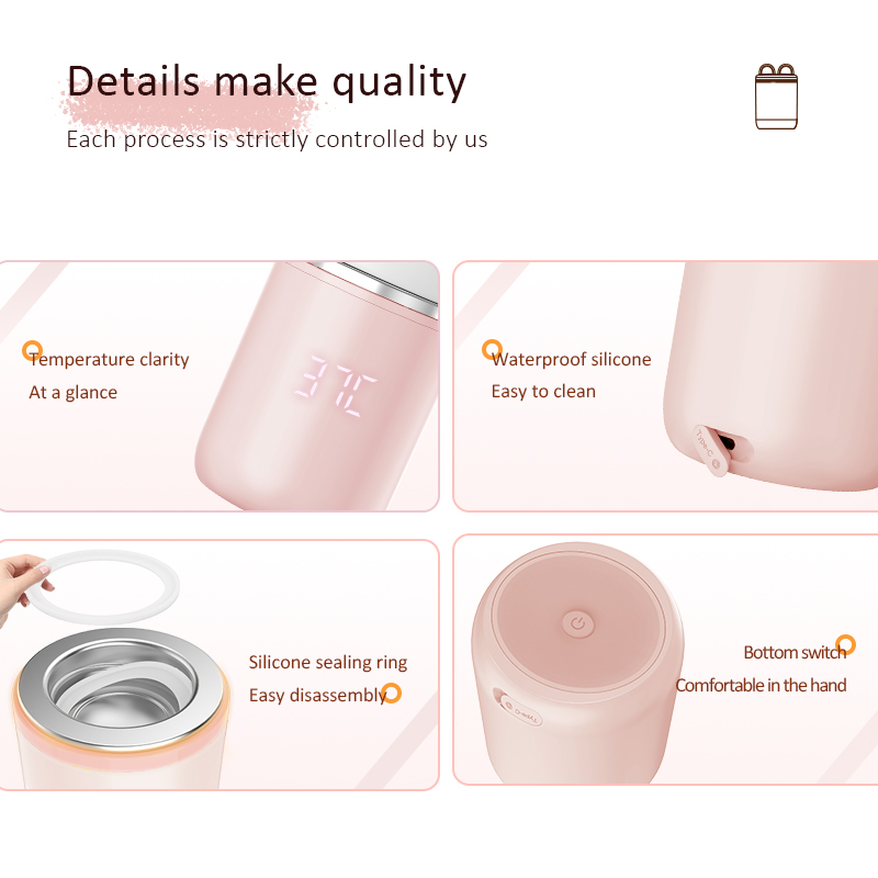 0 - 12 Months Baby Bottle Warmer Waterless Portable Rechargeable Bottle Warmer
