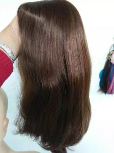 Quality 18 Inch Color #6 Virgin Human Hair Jewish Wig Kosher Wig Natural Straight in Stock wholesale