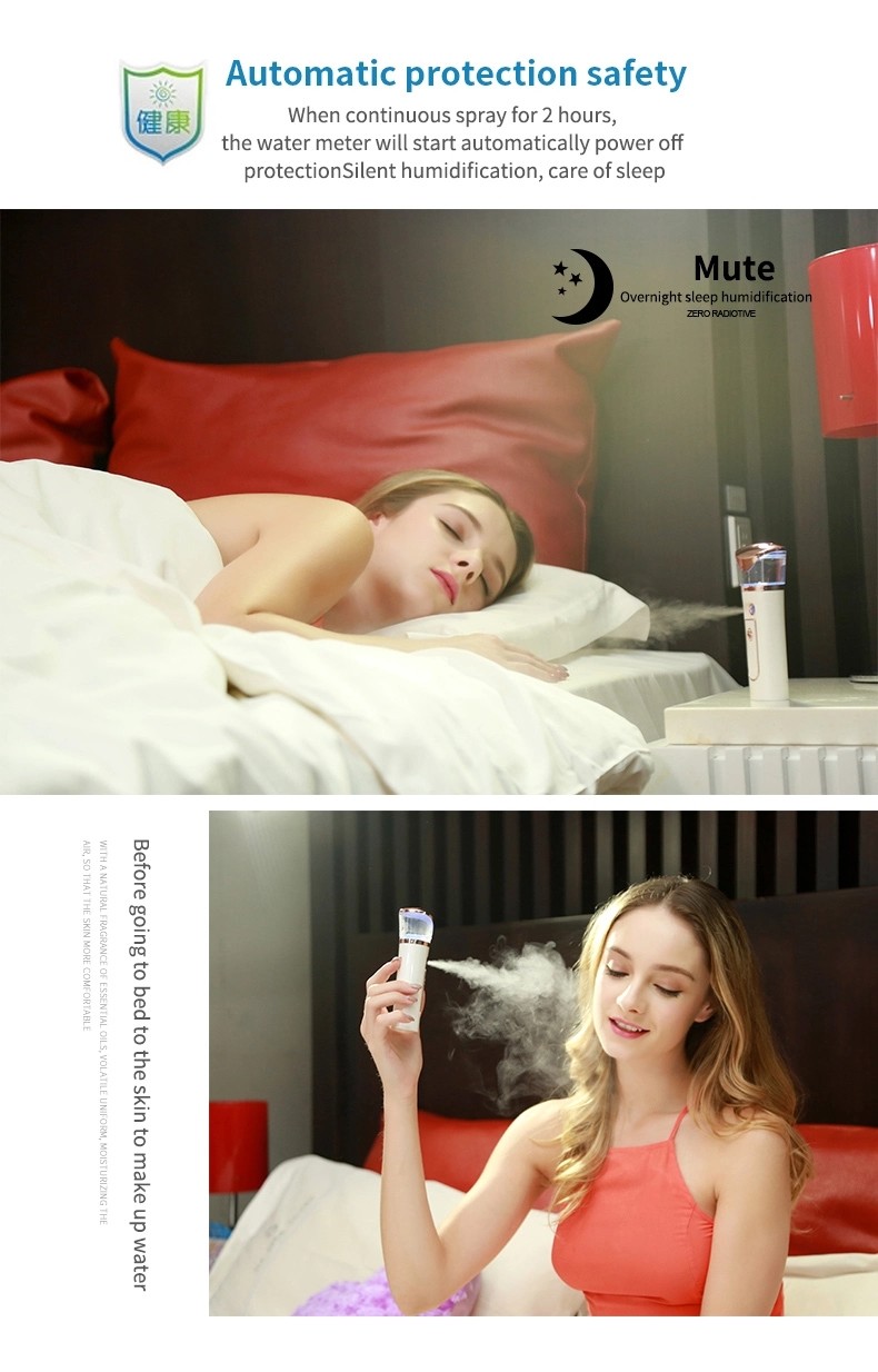 Nano Water Spray Mist With Power Bank Handy Facial Humidifier