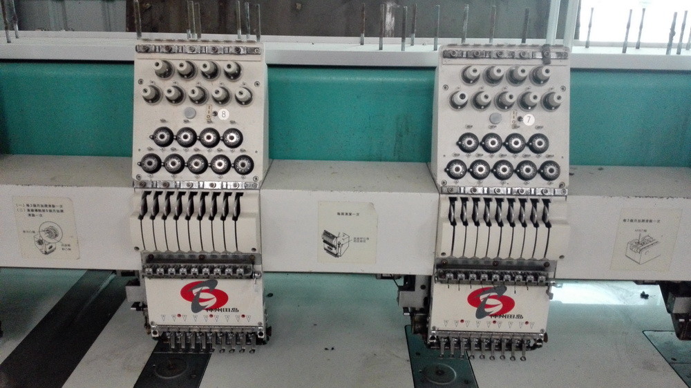9 Needles 12 Head Tajima Used Embroidery Machines 3 Phases STKN-912