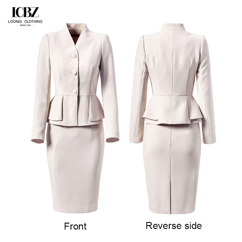 Formal Office Suites Women Suits Dress Skirt Office Formal Dress NO Hooded Two Pieces