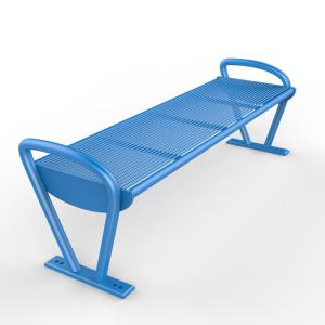 Quality Simple Street Furnitures L1520/W470/H640mm Backless Metal Bench wholesale