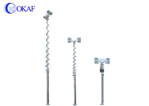 Quality Aluminum Alloy Night Scan Light Tower , Truck Mounted LED Light Tower Pneumatic Mast wholesale
