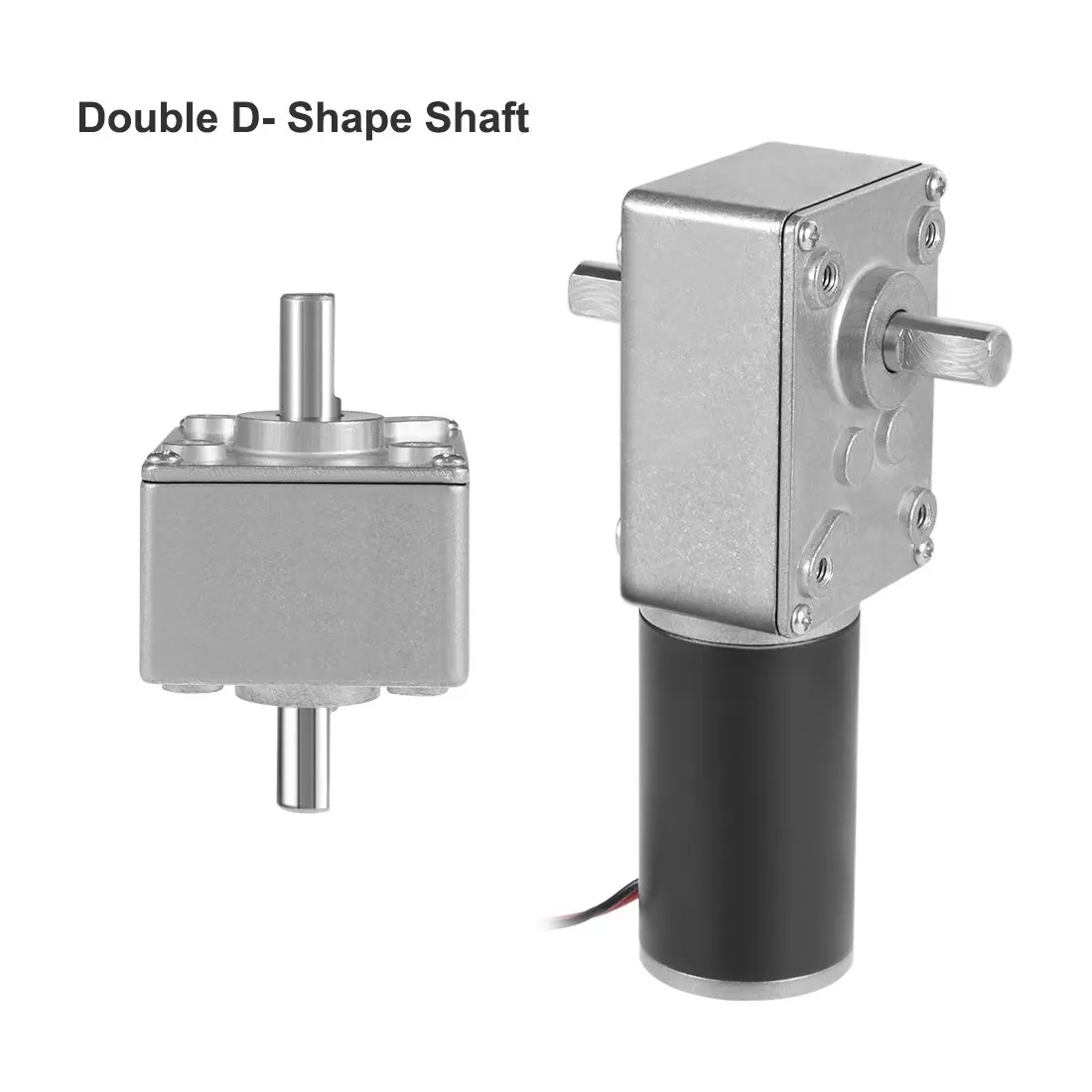 Single Shaft Worm Gear Motor DC 12V 24V Speed Reduction Motor With Metal Gearbox