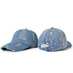 OEM Blue Denim Fabric Baseball Caps Embroidery 55cm Cotton Twill