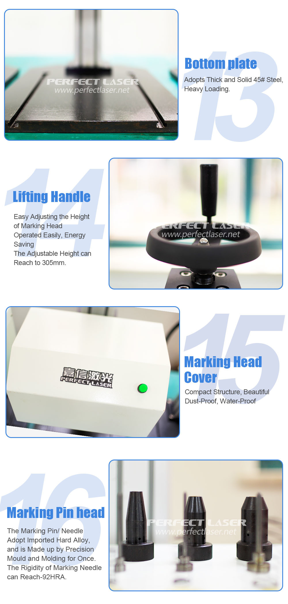 Electric Auto Dot Pin Marking Machine 50HZ For Metal Material HRC 92 Hardness