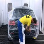 Customized Logo Pre Taped Masking Film Transparent Automotive Masking Film For