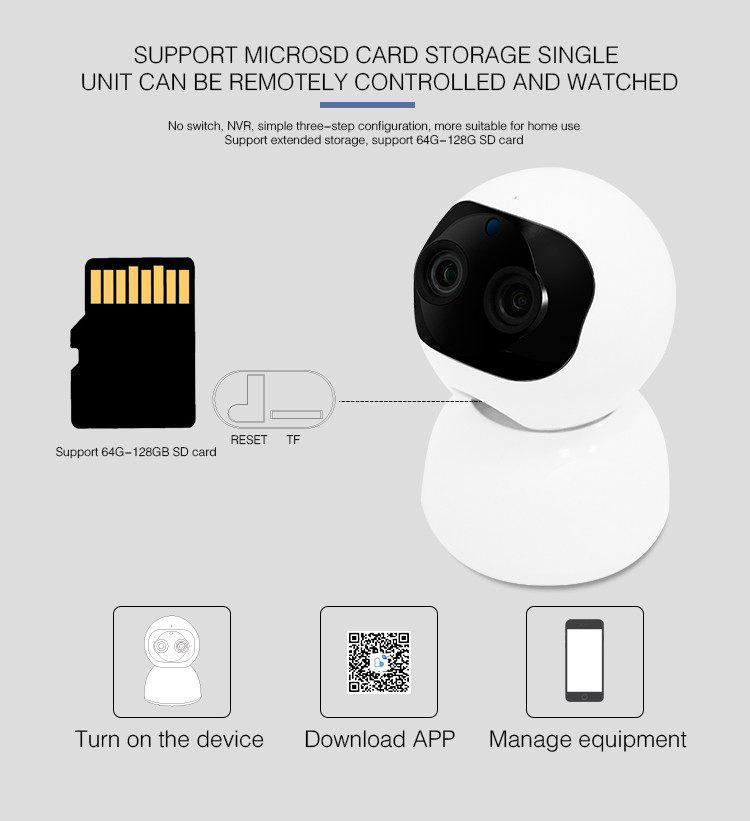 WIFI 1080P High Resolution CCTV Camera Smart Motion Detection