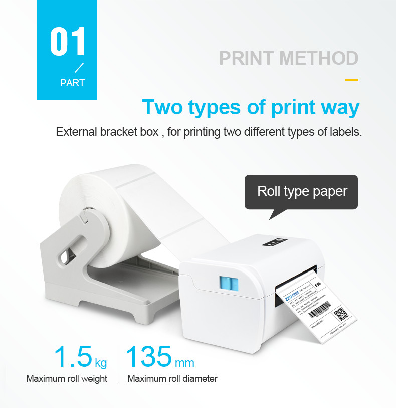 ODM USB Blue Tooth Wifi Lan Shipping 4 Inch Label Printer For Waybill