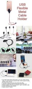 Quality Magentic Holder USB Flexible Metal Cable Holder GK-MH01 wholesale