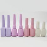 Plastic Cap Matte Pink Nail Polish Bottles 12ml Empty Nail Polish Container