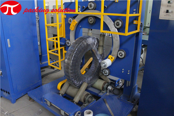 Wheel Tire Packing Machine Ring Type GS450 30-50r/Min Ring Speed With Plastic Tape