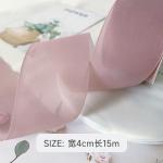 High Density Polyester Organza Ribbon 40mm For Luxury Gift Packing