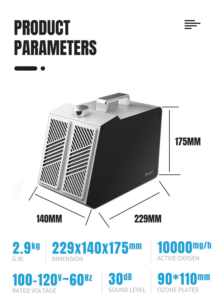 Industrial Ozone Generator Air Purifier UV Light 35000mg/H Ozone Deodorizer Machine