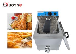 Quality 3.3kw Commercial Kitchen Cooking Equipment Fast Food Shop 12L Oil Tank Electric Fryer wholesale