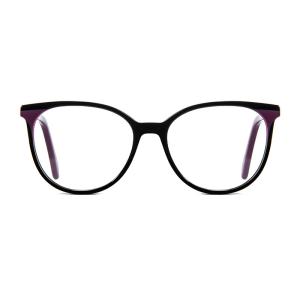 Quality CE Certificate Acetate Eyewear Optical Glasses Frame Round Ladies wholesale